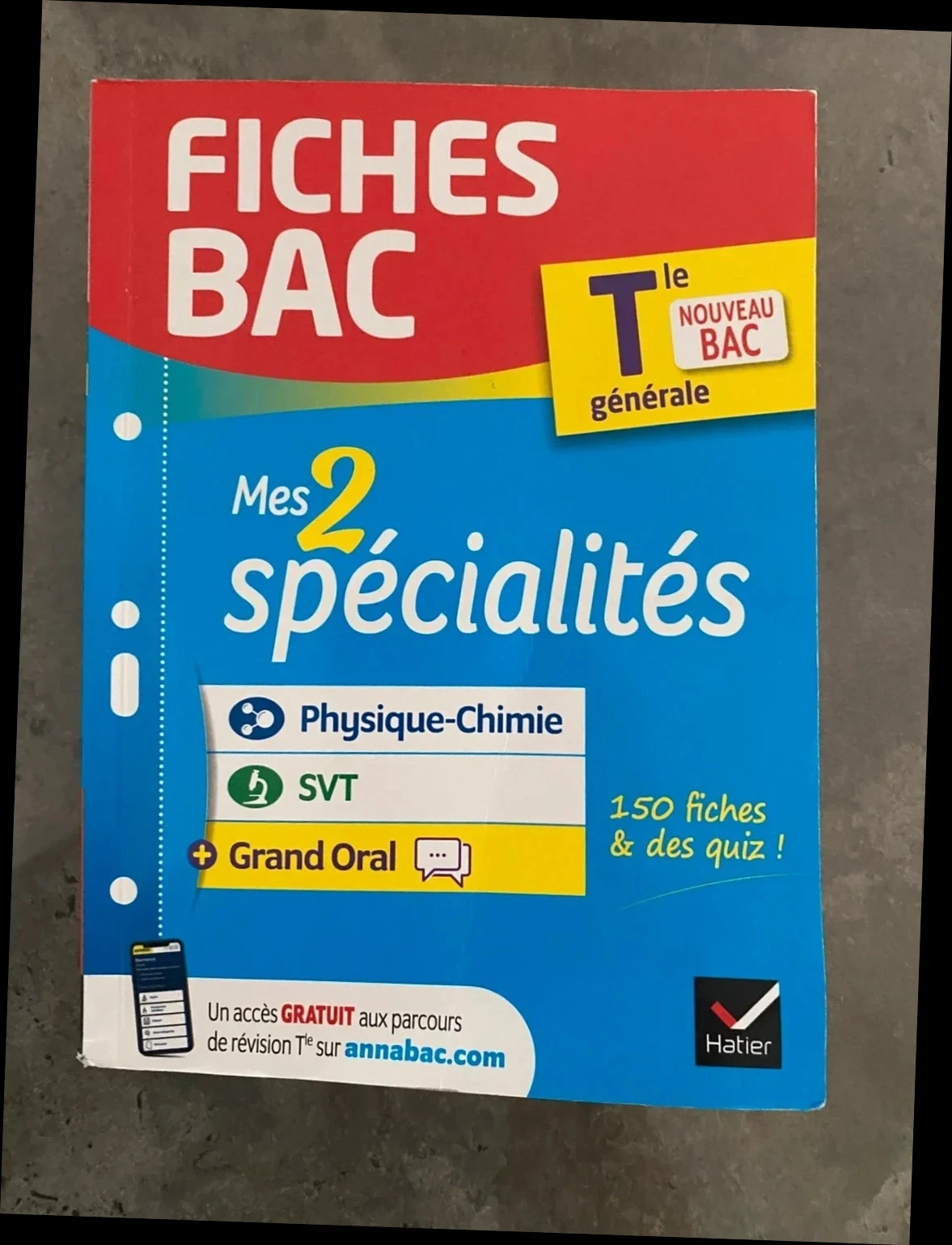 Livre Fiches programme bac quiz Hatier préparation examen et oral